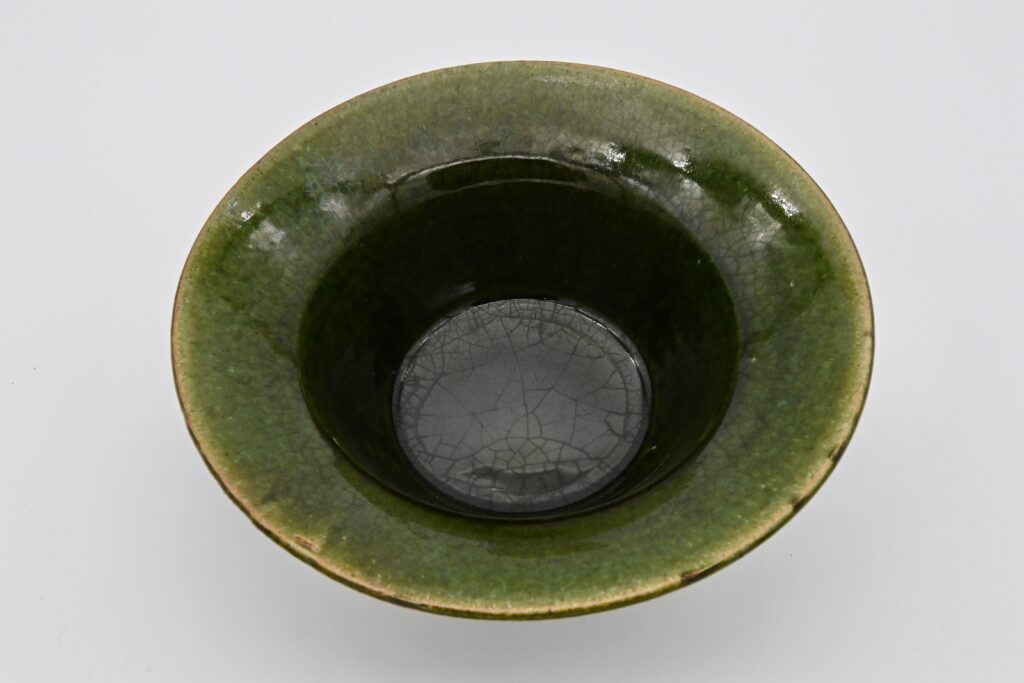 碧玉釉カブト鉢（黒田陶々庵織箱）