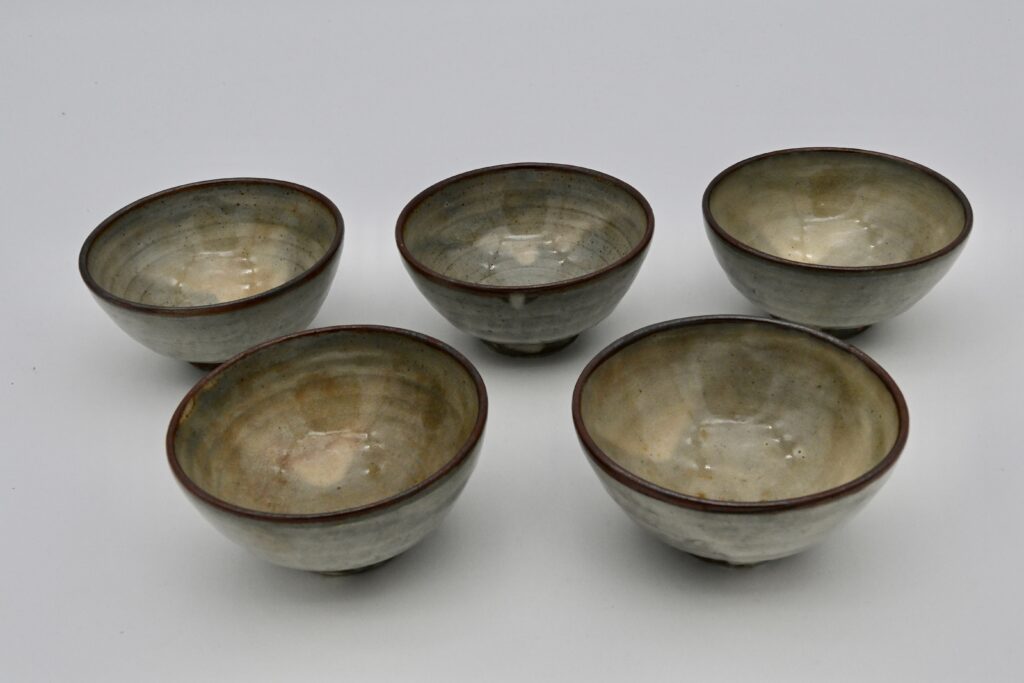 皮鯨手汲出碗 5客（黒田陶々庵 識箱）