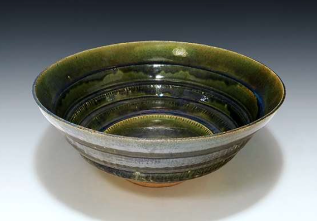 織部 段鉢（共箱）