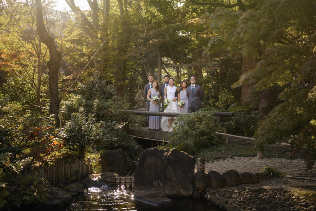 新郎新婦とアッシャー&ブライズメイド